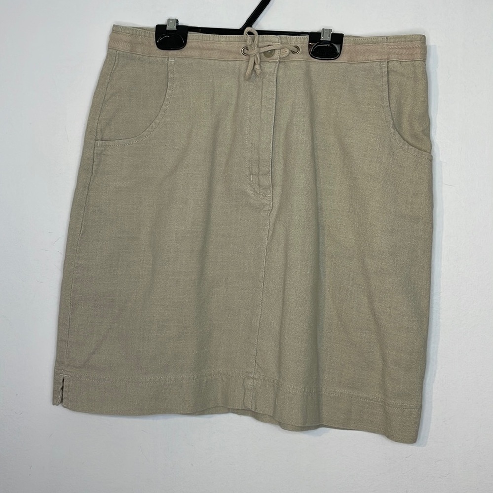 VINTAGE Woolrich Neutral Cream Cotton Mini Skirt